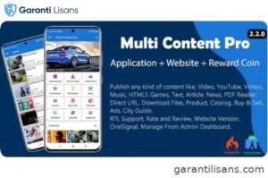 Multi Content Pro (Application and Website)