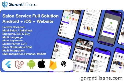 Multi Salon, Individual Appointments Booking System Full App Solution Flutter / Laravel / Angular