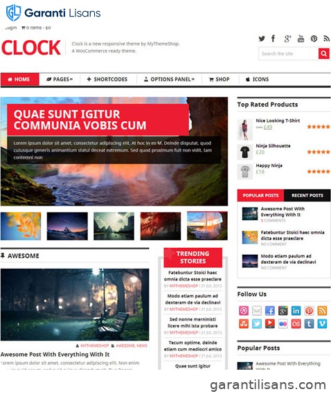 MyThemeShop Clock WordPress Theme