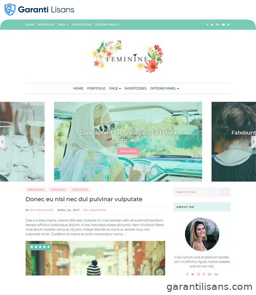 MyThemeShop Feminine WordPress Theme