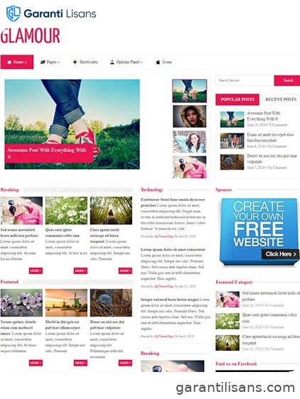 MyThemeShop Glamour WordPress Theme