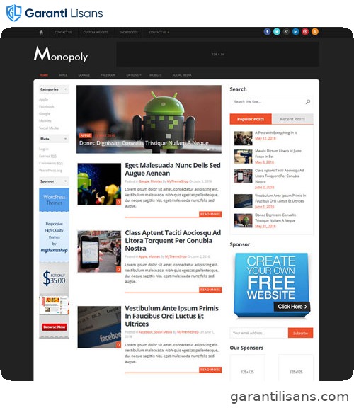 MyThemeShop Monopoly WordPress Theme