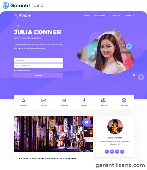 MyThemeShop Purple WordPress Theme