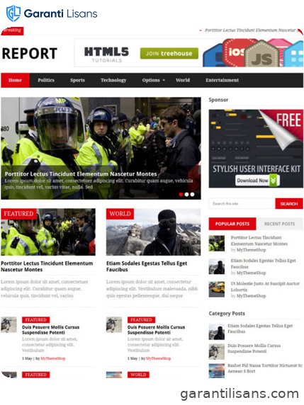MyThemeShop Report WordPress Theme
