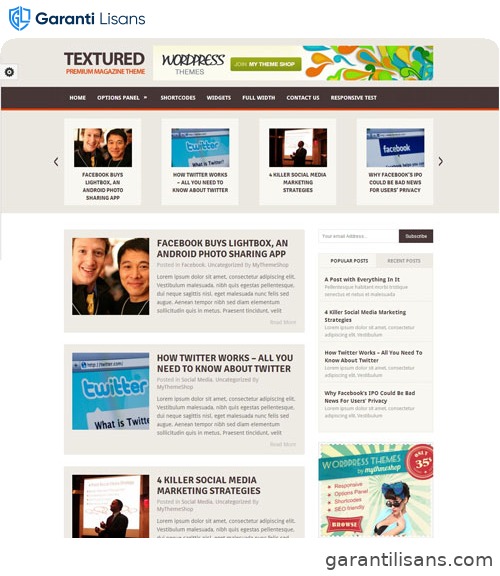MyThemeShop Textured WordPress Theme