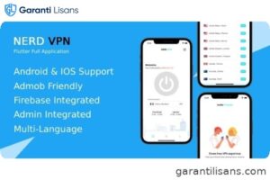 Nerd VPN : Flutter VPN Full Application with IAP, Integrated with Backend and Admin Panel