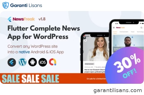 Newsfreak – Flutter Mobile App for WordPress