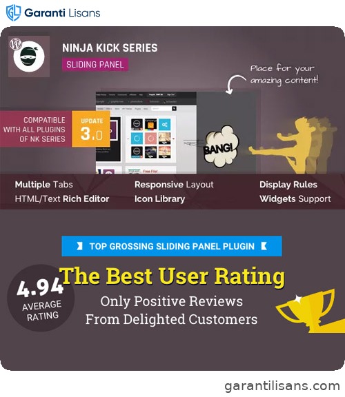 Ninja Kick: Sliding Panel for WordPress