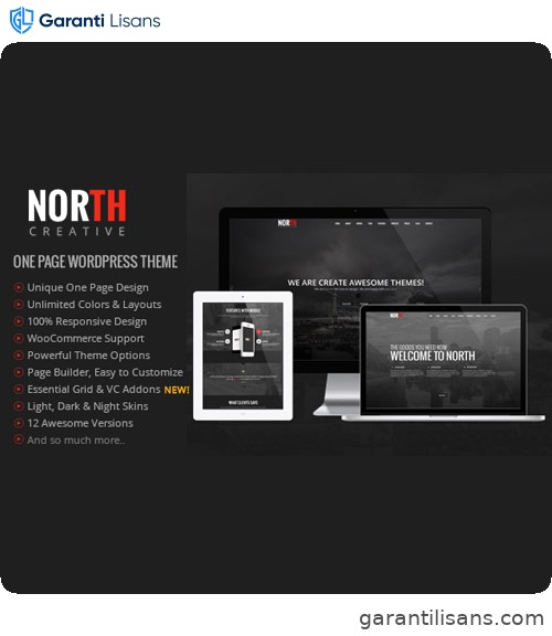North – One Page Parallax WordPress Theme