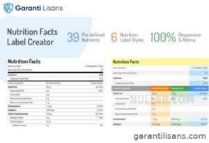 Nutrition Facts Label Creato