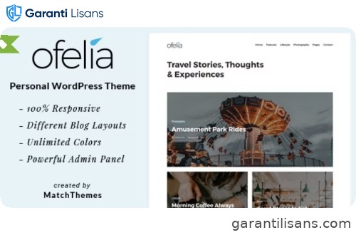 Ofelia – Travel Personal WordPress Blog Theme