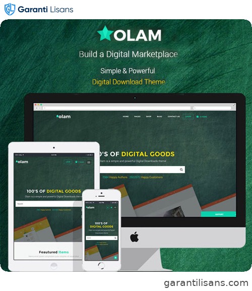 Olam – WordPress Easy Digital Downloads Theme, Digital Marketplace, Bookings