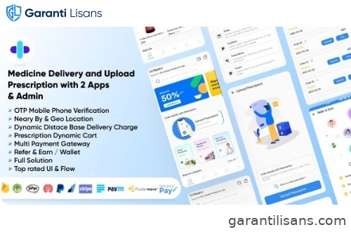 DrMedico – Pharmacy Delivery with Medicine Delivery and Upload Prescription App with 2 Apps & Admin
