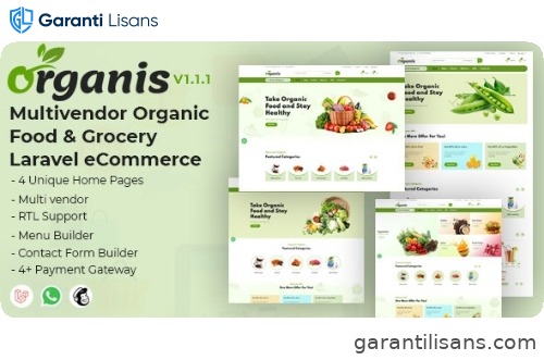 Organis – Multivendor Organic Food & Grocery Laravel eCommerce