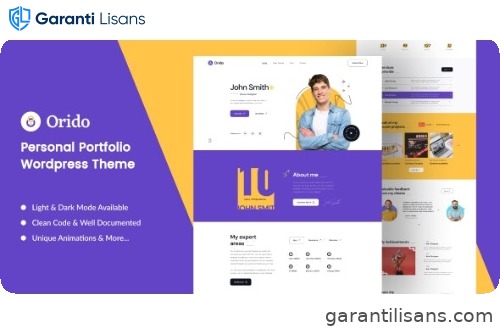 Orido – Personal Portfolio WordPress Theme