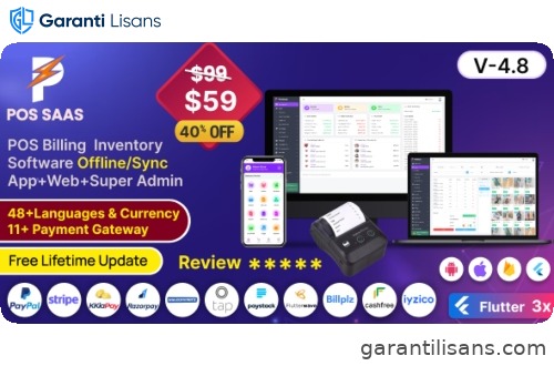 POS SAAS – Flutter POS Billing Inventory Software with HRM App+Web+Super Admin