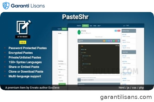 PasteShr – Text Hosting & Sharing Script