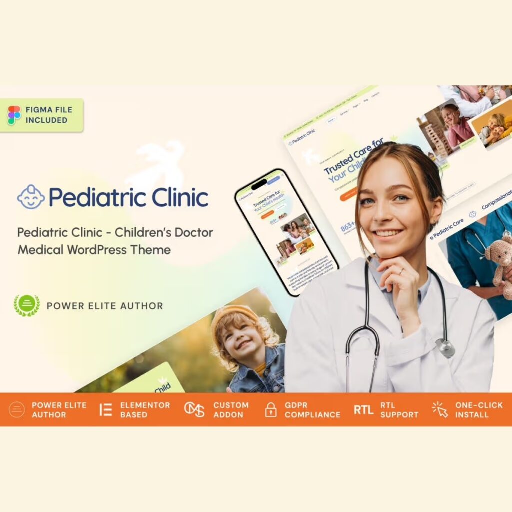 Pediatric Clinic – Children’s & Family Doctor Medical WordPress Theme