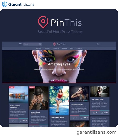 PinThis – Pinterest Style WordPress Theme