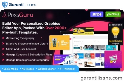 PixaGuru – SAAS Platform to Create Graphics, Images, Social Media Posts, Ads, Banners, & Stories