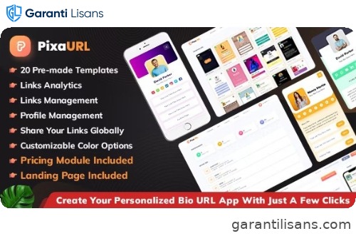 PixaURL – Run Your Own SaaS Platform for Building Bio URL , Mini Sites, Digital Cards