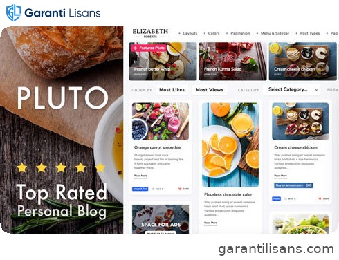 Pluto Clean Personal WordPress Masonry Blog Theme