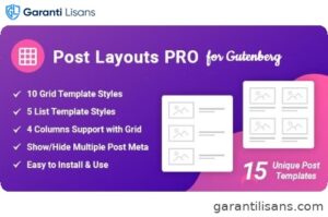 Post Layouts Pro for Gutenberg