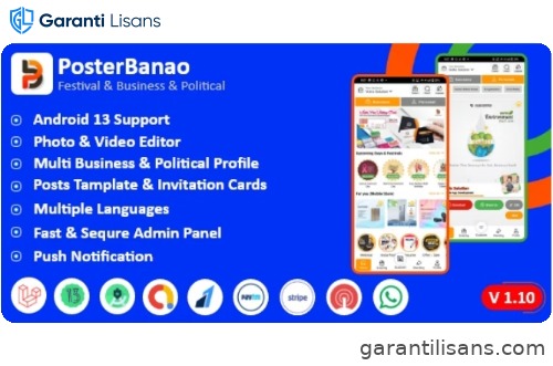 Poster Banao – Poster Maker ,Festival & Business & Political , AdBanao Clone Poster Maker App