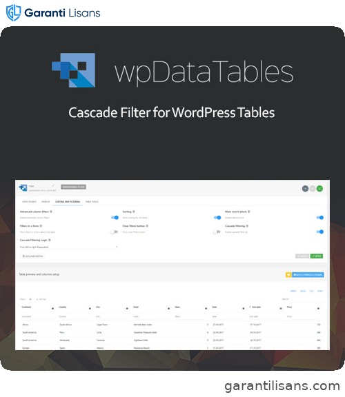 Powerful Filters for wpDataTables