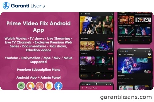Prime Video Flix App: Movies – Shows – Live Streaming – TV – Web Series – Premium Subscription Plan