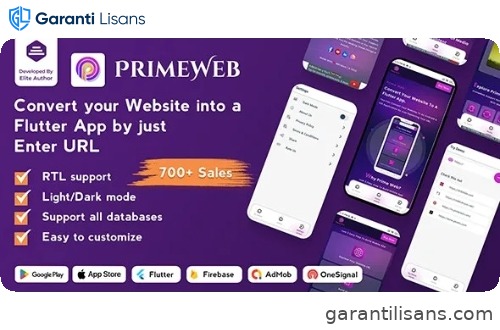 Prime Web – Convert Website to a Flutter App | Web View App | Web to App