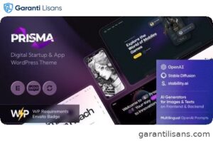 Prisma – Digital Startup & App WordPress Theme + AI