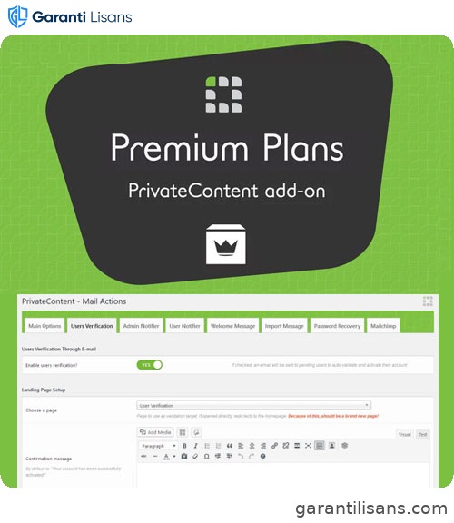 PrivateContent – Premium Plans Add-on