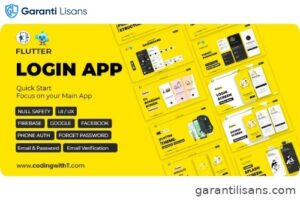 Pro Flutter Login App, Frontend, Backend, Firebase – Modern Minimal Flutter App for any Application