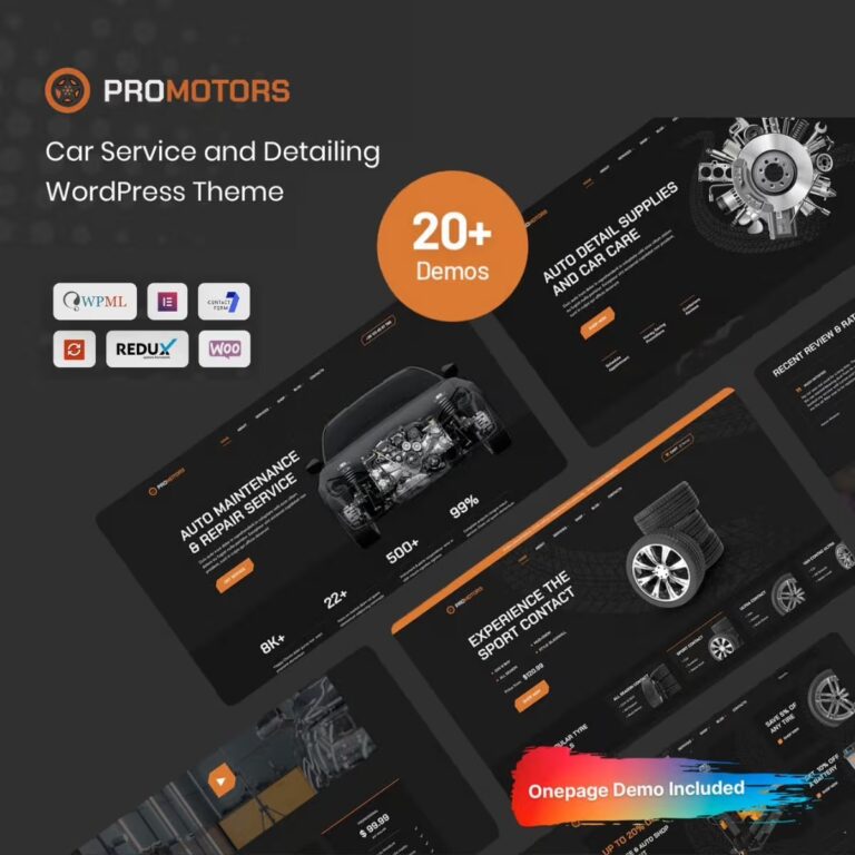 ProMotors – Car Service and Detailing WordPress Theme