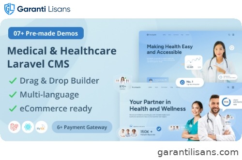 Prohealth – Medical and Healthcare Laravel CMS With Live Page Builder