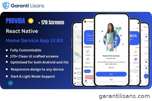 Provida Pro – Home Service & House Cleaning React Native Expo Ui Kit