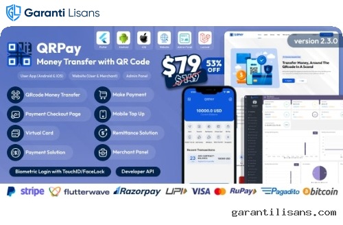 QRPay – Money Transfer with QR Code Full Solution