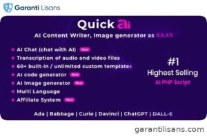 QuickAI OpenAI – ChatGPT – AI Writing Assistant and Content Creator as SaaS