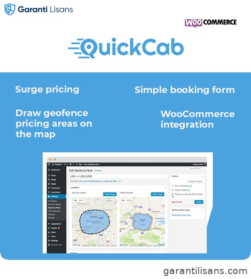 QuickCab: WooCommerce Taxi Booking Plugin
