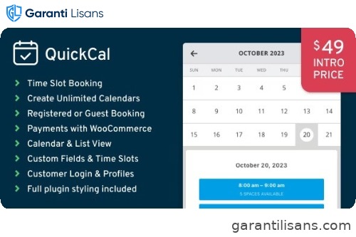 QuickCal – Appointment Booking Calendar for WordPress
