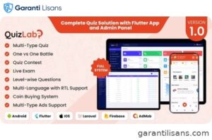QuizLab – Complete Quiz Solution with Flutter App and Admin Panel