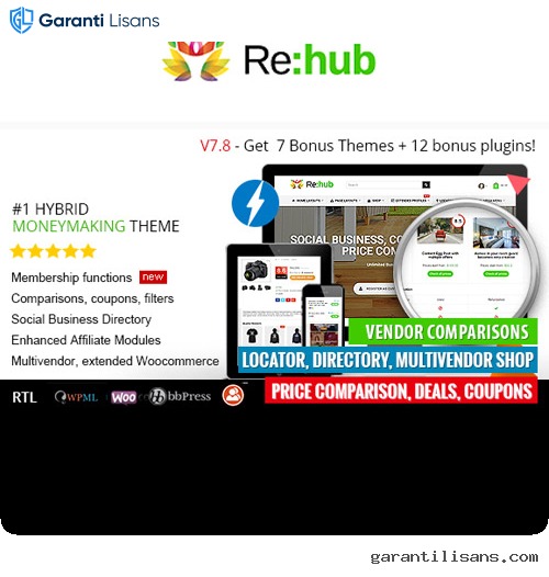 REHub – Price Comparison, Affiliate Marketing, Multi Vendor Store, Community Theme