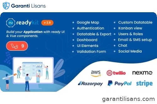 ReadyKit – Admin & User Dashboard Templates (with functionality) for Laravel + Vue App Development
