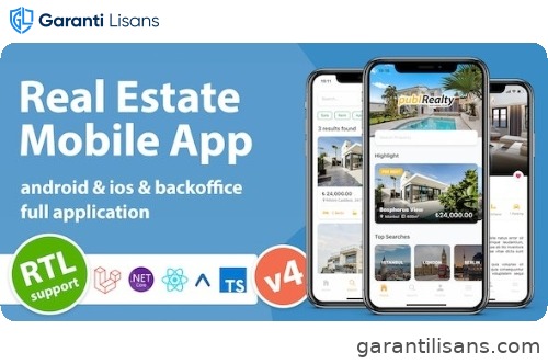 Real Estate Mobile App with Admin Panel | React Native & PHP Laravel 10.0