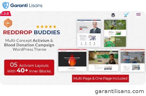 Reddrop Buddies – Multi-Concept Activism & Blood Donation Campaign WordPress Theme