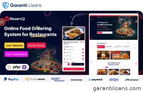 Reservq – Online Food Ordering System for Restaurants Laravel Script