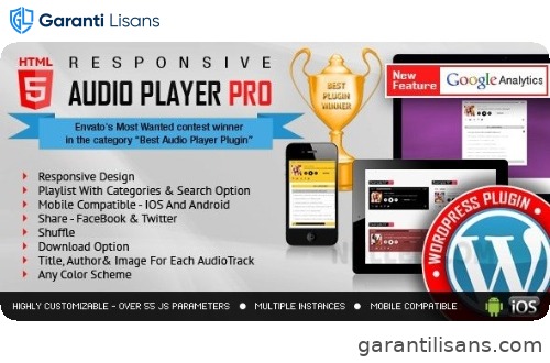 Responsive HTML5 Audio Player PRO WordPress Plugin