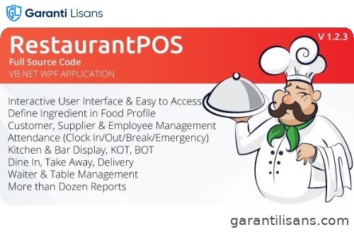 RestaurantPOS – VB.NET WPF Application With Free ASP.NET Web extension