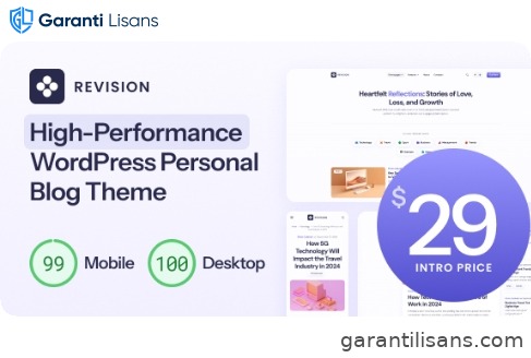 Revision – Optimized Personal Blog WordPress Theme